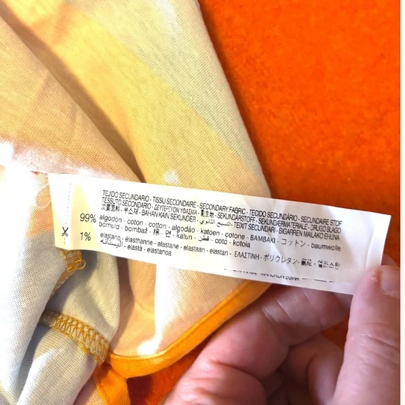 Zara Spalding stripe orange and blue long sleeves polo t-shirt dress NWT - Picture 7 of 8